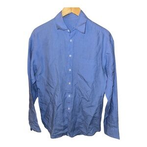 Anderson & Sheppard Men’s Linen Button Shirt M